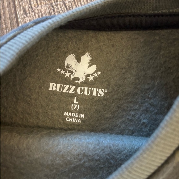 Buzzcuts Boys Camo Print Sweatshirt Beige Joggers Matching Set 2 Pc Size 7 - Picture 2 of 5